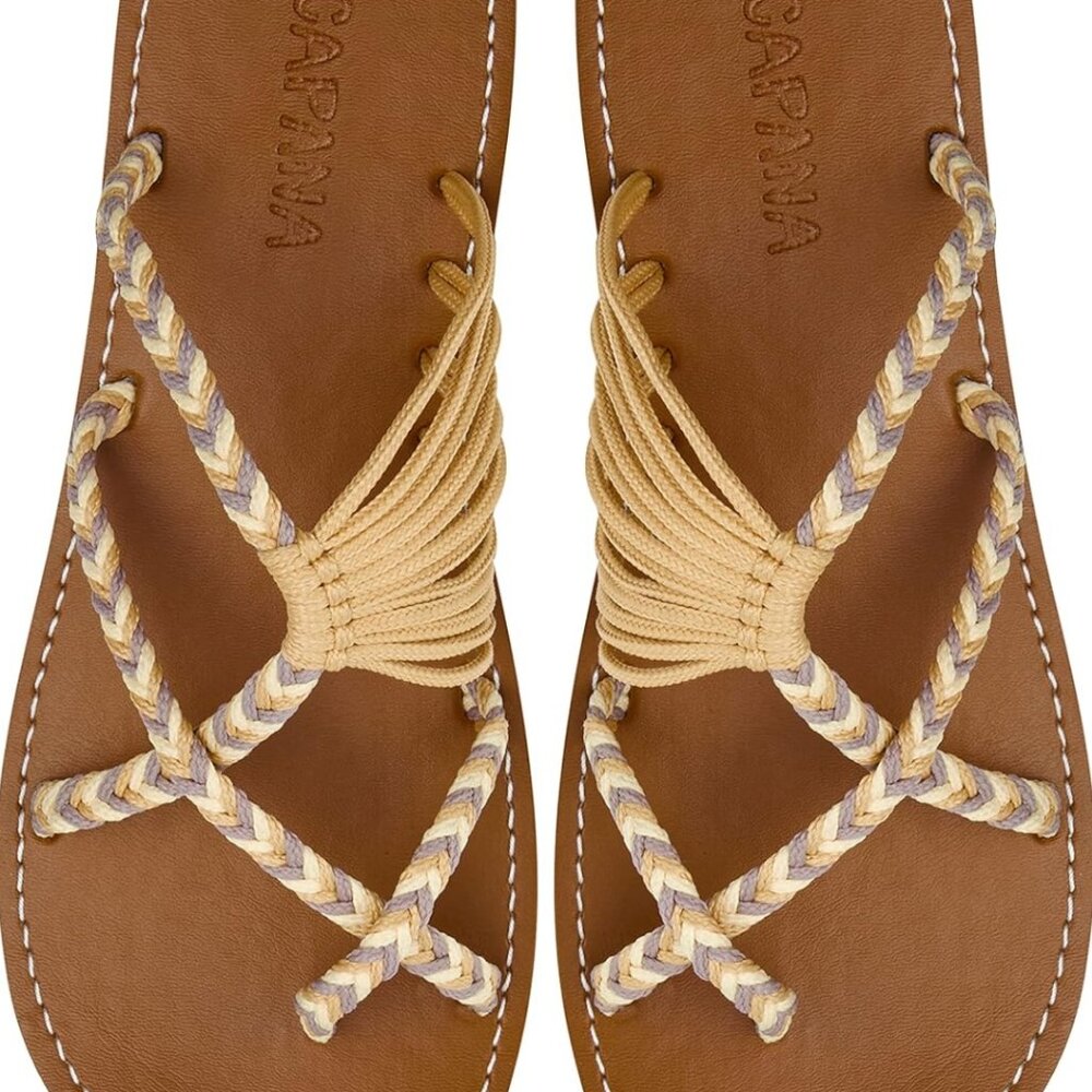 Capana Ocean Bliss Woven Sandals Size 7